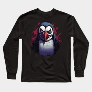 Creepy Penguin Halloween Design Long Sleeve T-Shirt